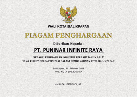 PT. Puninar Infinite Raya Perusahaan Logistic Terbaik 2017